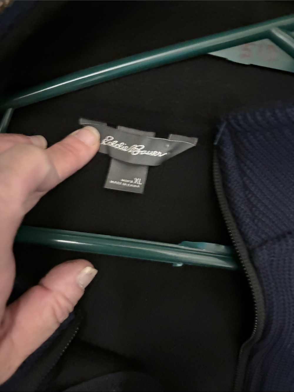 Eddie Bauer Navy and Black Full-Zip Utility Jacket - Picture 4 of 5
